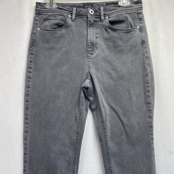 J.Jill Denim High Rise Straight Leg Jeans Women Size 6 Gray Onyx Wash Stretch - Picture 13 of 16